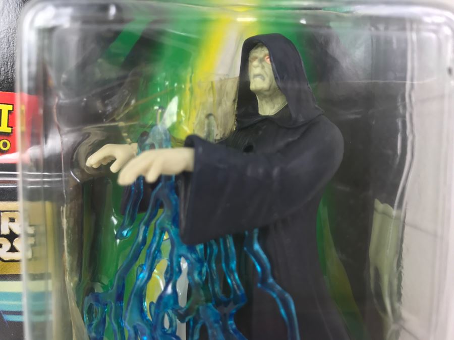 STAR WARS The Power Of The Force Emperor Palpatine With Force Lightning Episode 1 FlashBack Photo Kenner Hasbro 1998 69680/84042 New On Card [Photo 5]