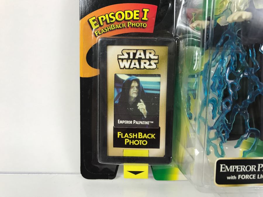 STAR WARS The Power Of The Force Emperor Palpatine With Force Lightning Episode 1 FlashBack Photo Kenner Hasbro 1998 69680/84042 New On Card [Photo 7]