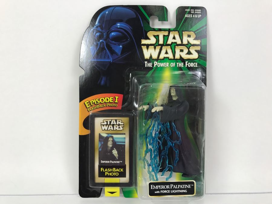 STAR WARS The Power Of The Force Emperor Palpatine With Force Lightning Episode 1 FlashBack Photo Kenner Hasbro 1998 69680/84042 New On Card