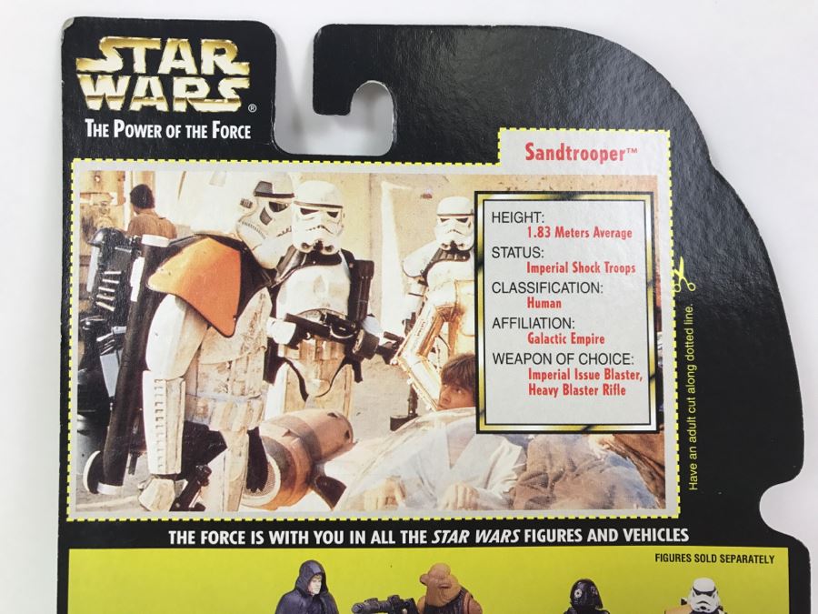 STAR WARS The Power Of The Force Sandtrooper With Heavy Blaster Rifle Collection 1 Kenner Hasbro 1996 69570/69601 New On Card [Photo 9]