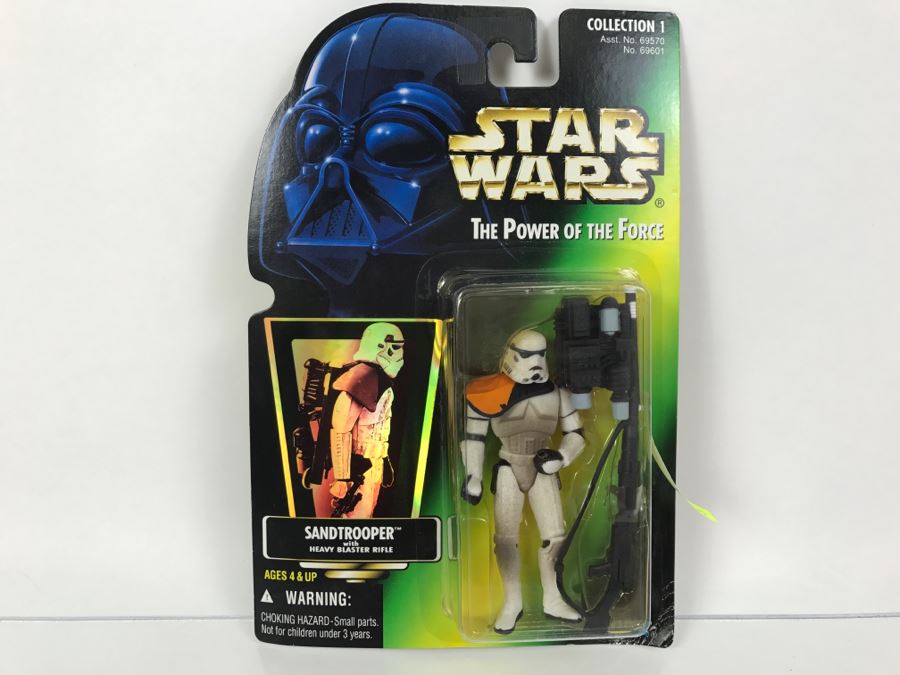 STAR WARS The Power Of The Force Sandtrooper With Heavy Blaster Rifle Collection 1 Kenner Hasbro 1996 69570/69601 New On Card