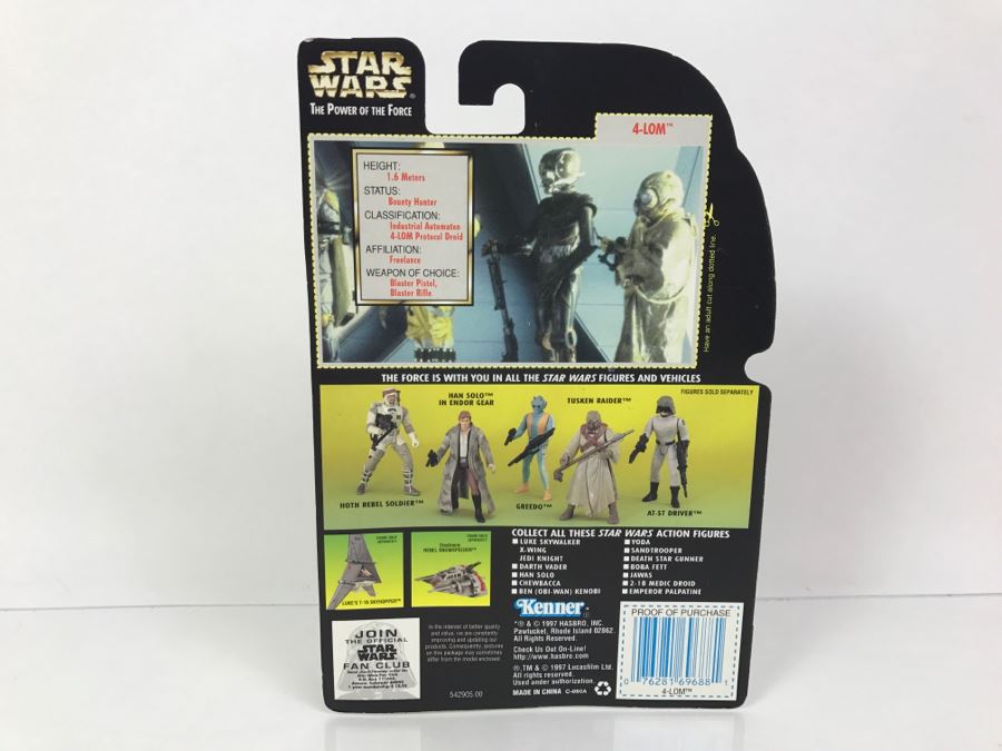 STAR WARS The Power Of The Force 4-Lom With Blaster Pistol And Blaster Rifle Collection 2 Kenner Hasbro 1997 69605/69688 New On Card [Photo 8]