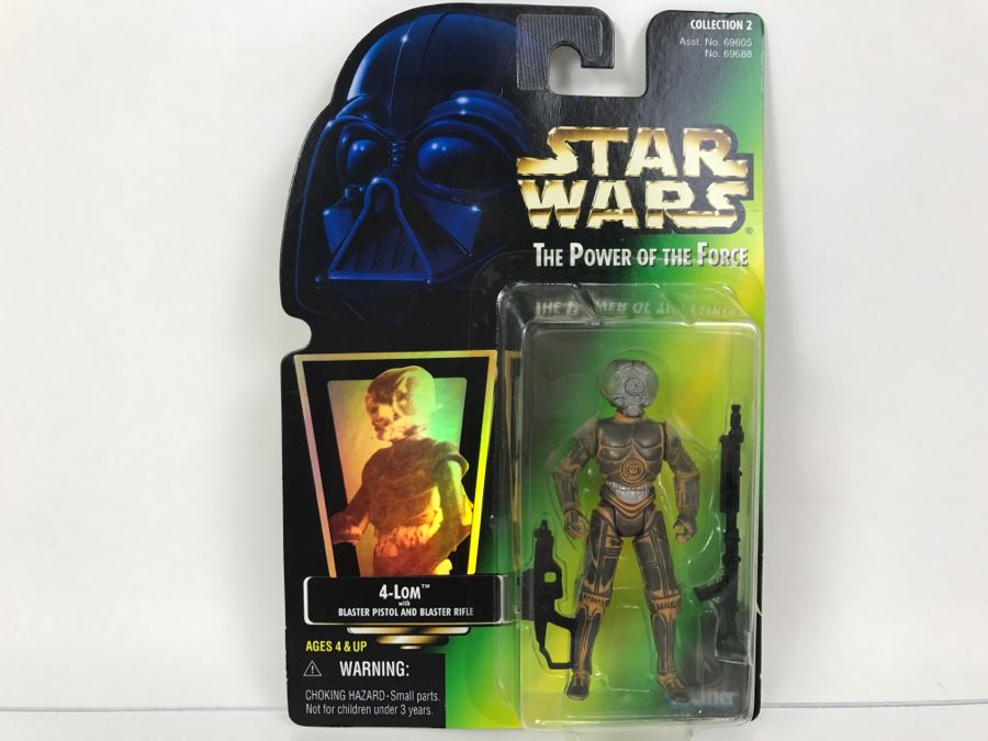 STAR WARS The Power Of The Force 4-Lom With Blaster Pistol And Blaster Rifle Collection 2 Kenner Hasbro 1997 69605/69688 New On Card