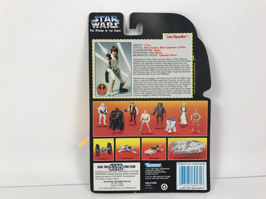 STAR WARS The Power Of The Force Luke Skywalker With Grappling-Hook ...