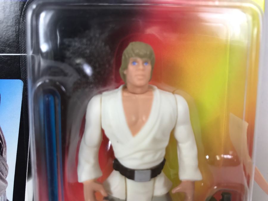 STAR WARS The Power Of The Force Luke Skywalker With Grappling-Hook Blaster And Lightsaber Kenner Tonka Hasbro 1995 69570/69571 New On Card [Photo 5]