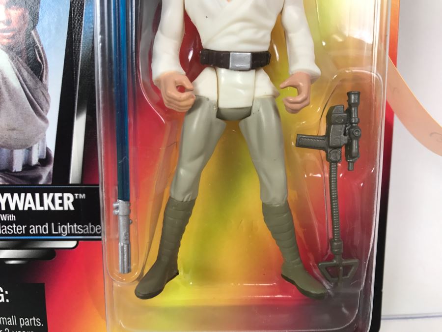 STAR WARS The Power Of The Force Luke Skywalker With Grappling-Hook Blaster And Lightsaber Kenner Tonka Hasbro 1995 69570/69571 New On Card [Photo 6]