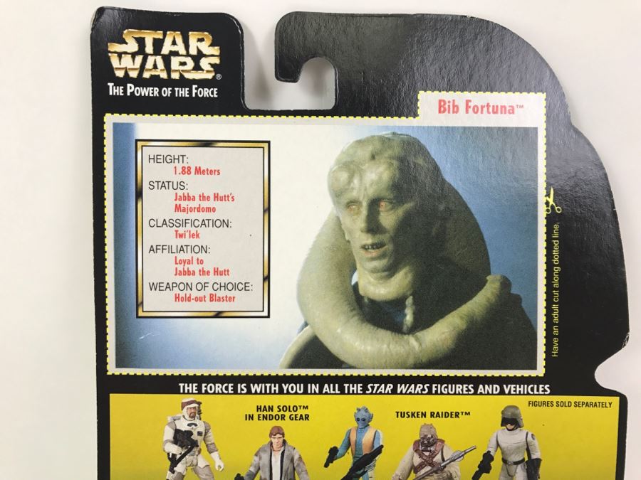 STAR WARS The Power Of The Force Bib Fortuna With Hold-Out Blaster Collection 1 Kenner Hasbro 1996 69570/69634 New On Card [Photo 9]