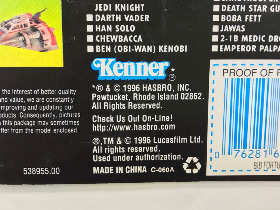 STAR WARS The Power Of The Force Bib Fortuna With Hold-Out Blaster Collection 1 Kenner Hasbro 1996 69570/69634 New On Card [Photo 11]