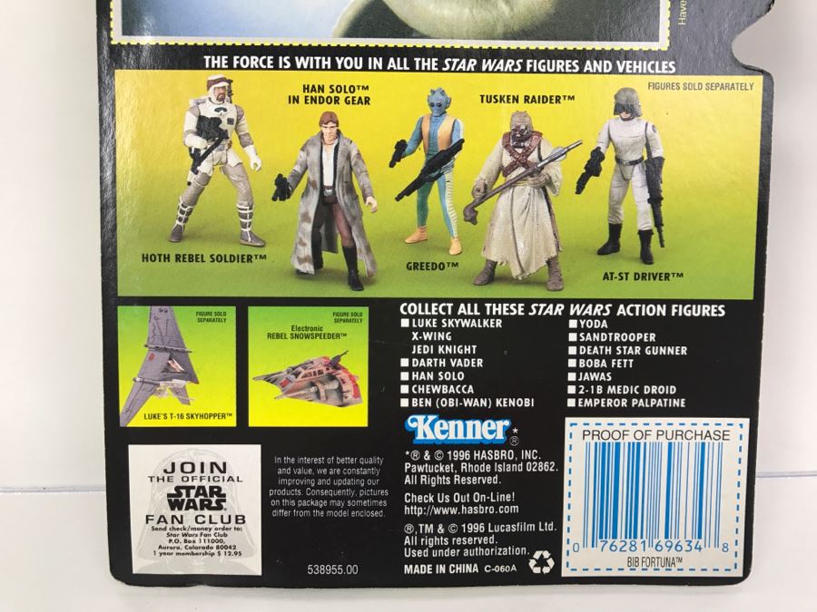 STAR WARS The Power Of The Force Bib Fortuna With Hold-Out Blaster Collection 1 Kenner Hasbro 1996 69570/69634 New On Card [Photo 10]