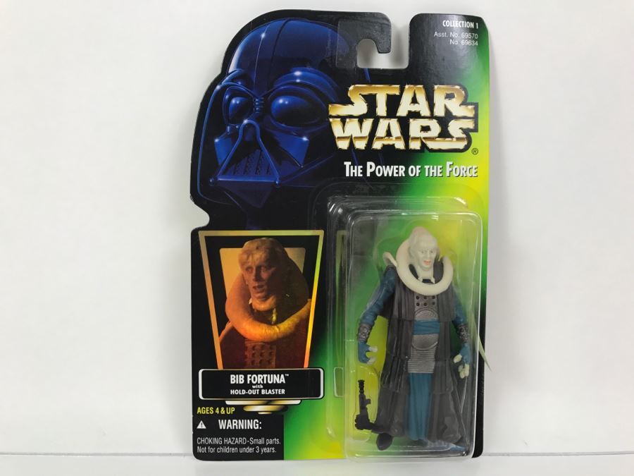 STAR WARS The Power Of The Force Bib Fortuna With Hold-Out Blaster Collection 1 Kenner Hasbro 1996 69570/69634 New On Card