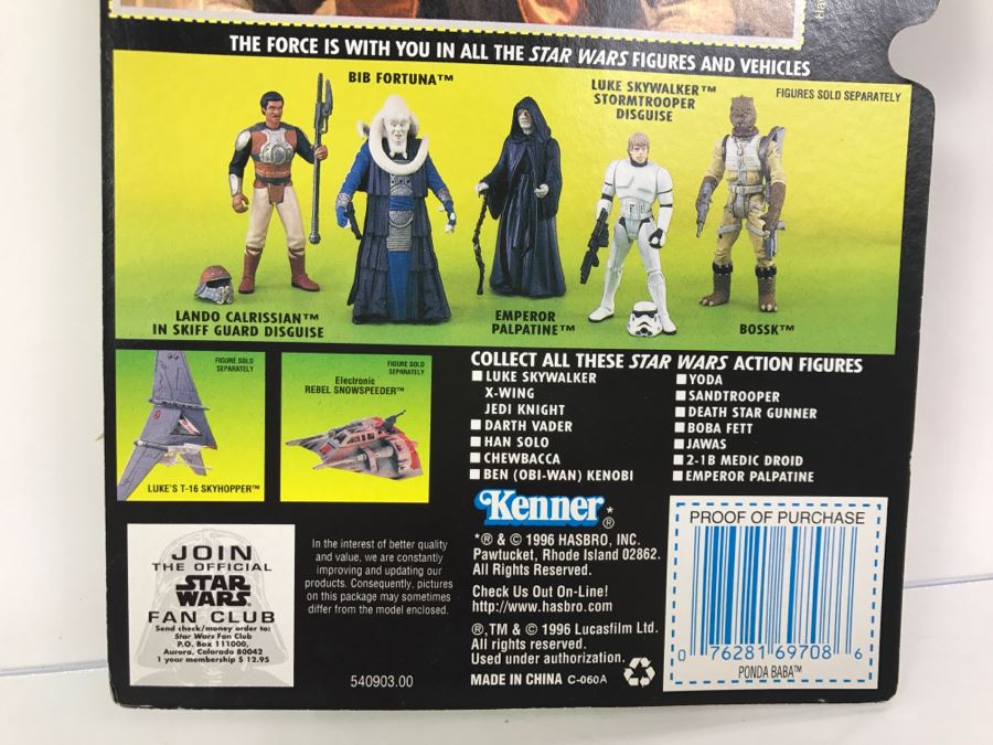STAR WARS The Power Of The Force Ponda Baba With Blaster Pistol and Rifle Collection 1 Kenner Hasbro 1996 69605/69708 New On Card [Photo 10]