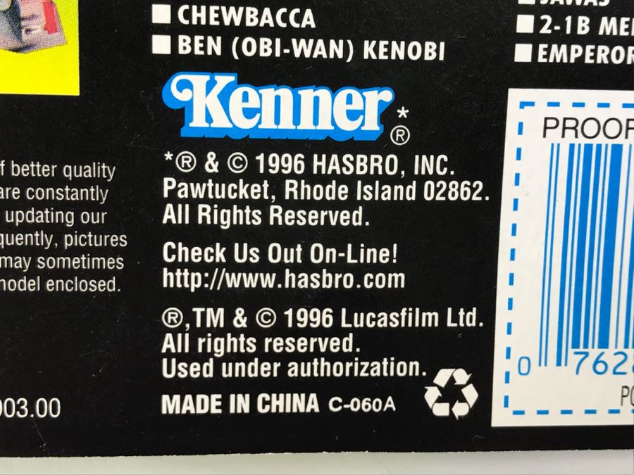 STAR WARS The Power Of The Force Ponda Baba With Blaster Pistol and Rifle Collection 1 Kenner Hasbro 1996 69605/69708 New On Card [Photo 11]