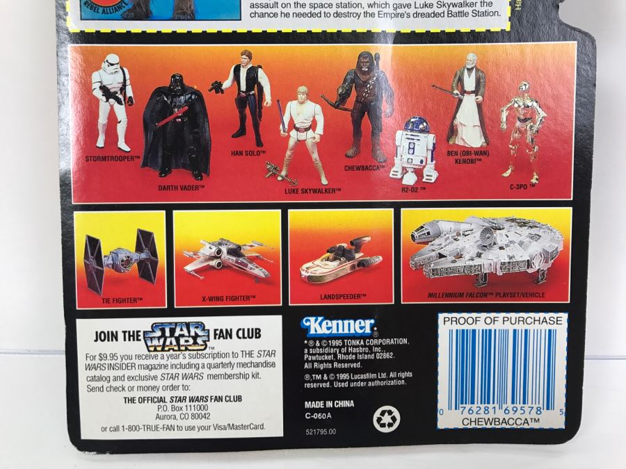 STAR WARS The Power Of The Force Chewbacca With Bowcaster and Heavy Blaster Rifle Kenner Tonka Hasbro 1995 69570/69578 New On Card [Photo 10]