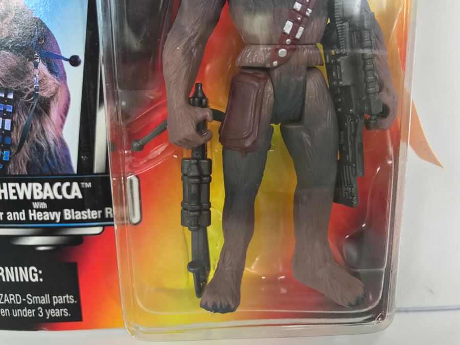 STAR WARS The Power Of The Force Chewbacca With Bowcaster and Heavy Blaster Rifle Kenner Tonka Hasbro 1995 69570/69578 New On Card [Photo 6]