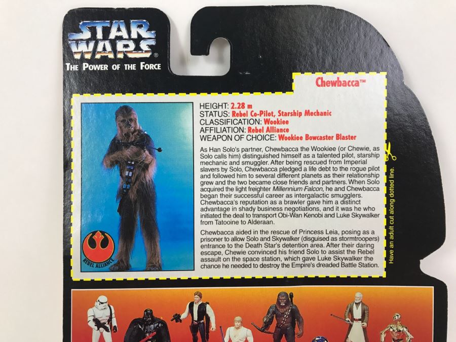 STAR WARS The Power Of The Force Chewbacca With Bowcaster and Heavy Blaster Rifle Kenner Tonka Hasbro 1995 69570/69578 New On Card [Photo 9]