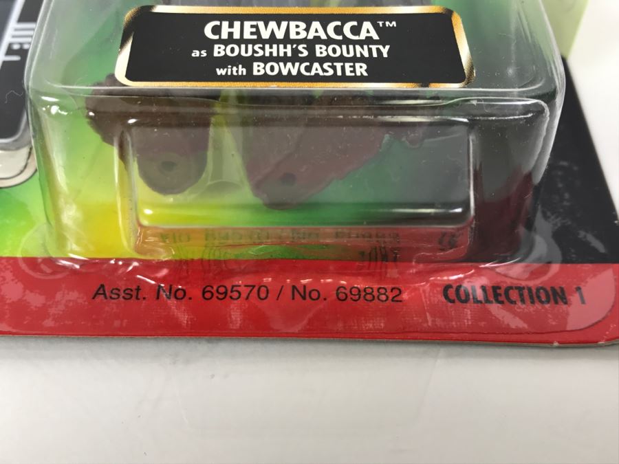 STAR WARS The Power Of The Force Chewbacca as Boushh’s Bounty With Bowcaster Freeze Frame Action Slide Collection 1 Kenner Hasbro 1998 69570/69882 New On Card [Photo 8]