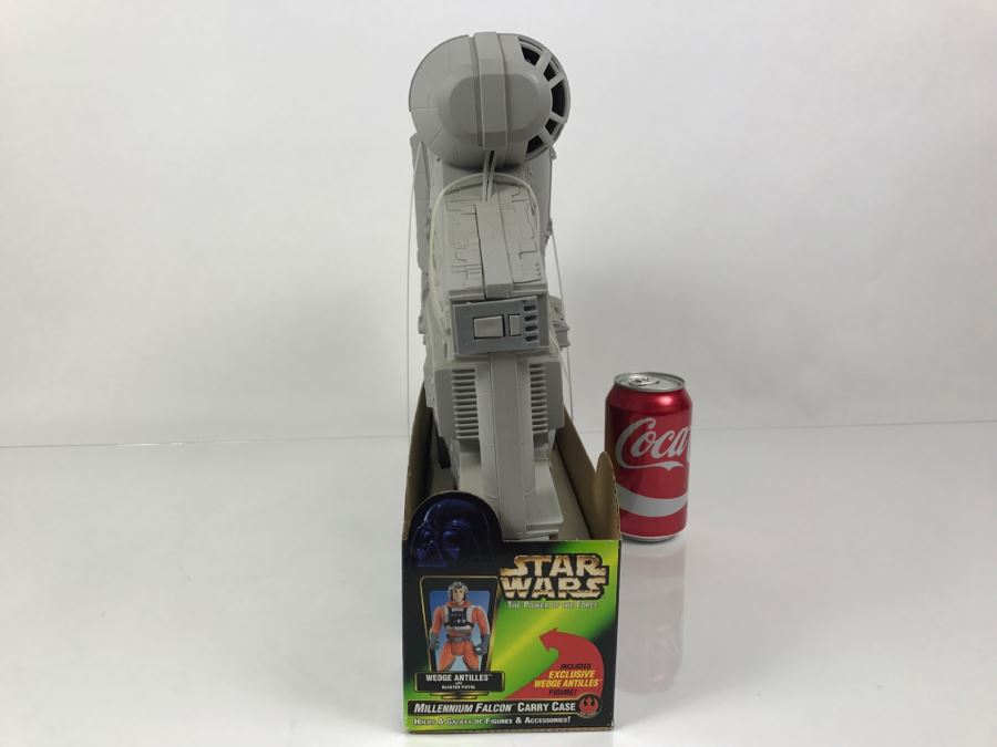 STAR WARS The Power Of The Force Millennium Falcon Carry Case With Wedge Antilles Kenner Hasbro 1997 New In Box [Photo 9]