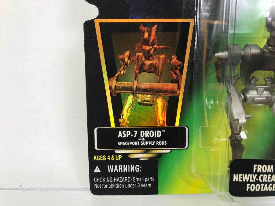 STAR WARS The Power Of The Force ASP-7 Droid With Spaceport Supply Rods Collection 2 Kenner Hasbro 1996 69605/69704 New On Card [Photo 7]