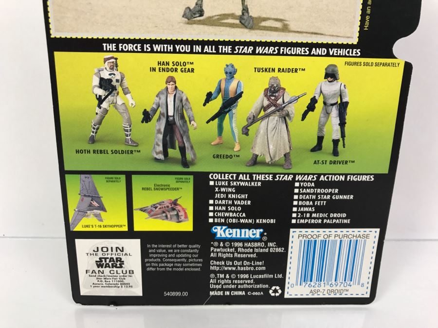 STAR WARS The Power Of The Force ASP-7 Droid With Spaceport Supply Rods Collection 2 Kenner Hasbro 1996 69605/69704 New On Card [Photo 10]