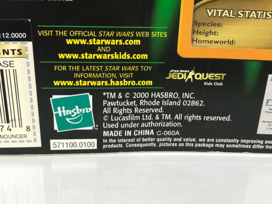 STAR WARS The Power Of The Jedi Fode And Beed Jedi Force File Collection 2 Hasbro 2000 84455 New On Card [Photo 11]