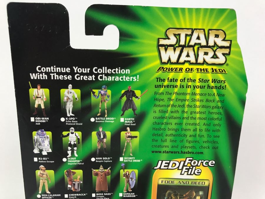 STAR WARS The Power Of The Jedi Fode And Beed Jedi Force File Collection 2 Hasbro 2000 84455 New On Card [Photo 9]