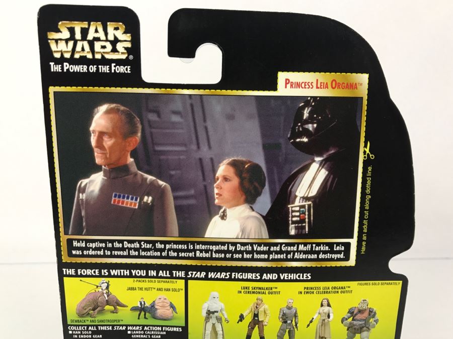 STAR WARS The Power Of The Force Princess Leia Organa With Blaster Rifle And Long Barreled Pistol Freeze Frame Action Slide Collection 1 Kenner Hasbro 1997 69570/69824 New On Card [Photo 10]