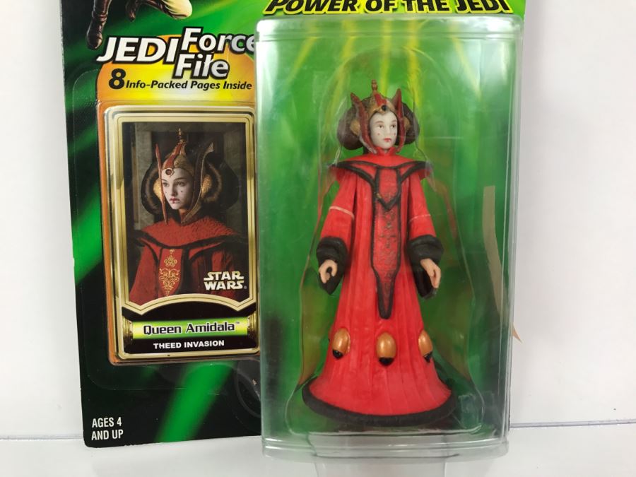 STAR WARS The Power Of The Jedi Queen Amidala Jedi Force File Collection 2 Hasbro 2000 84455 New On Card [Photo 4]