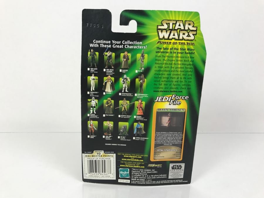 STAR WARS The Power Of The Jedi Queen Amidala Jedi Force File Collection 2 Hasbro 2000 84455 New On Card [Photo 8]
