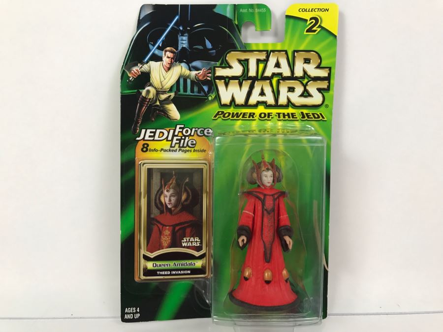 STAR WARS The Power Of The Jedi Queen Amidala Jedi Force File Collection 2 Hasbro 2000 84455 New On Card [Photo 1]