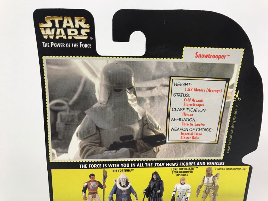 STAR WARS The Power Of The Force Snowtrooper With Imperial Issue Blaster Rifle Collection 3 Kenner Hasbro 1997 69705/69632 New On Card [Photo 9]