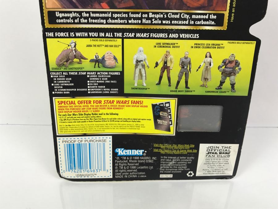 STAR WARS The Power Of The Force Ughaughts With Tool Kit Freeze Frame Action Slide Collection 3 Kenner Hasbro 1998 69605/69837 New On Card [Photo 11]