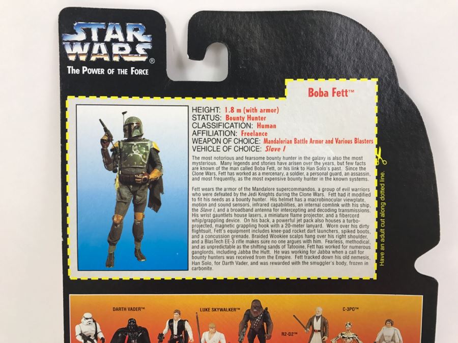 STAR WARS The Power Of The Force Boba Fett With Sawed Off Blaster Rifle And Jet Pack Kenner Tonka Hasbro 1995 69570/69582 New On Card [Photo 9]
