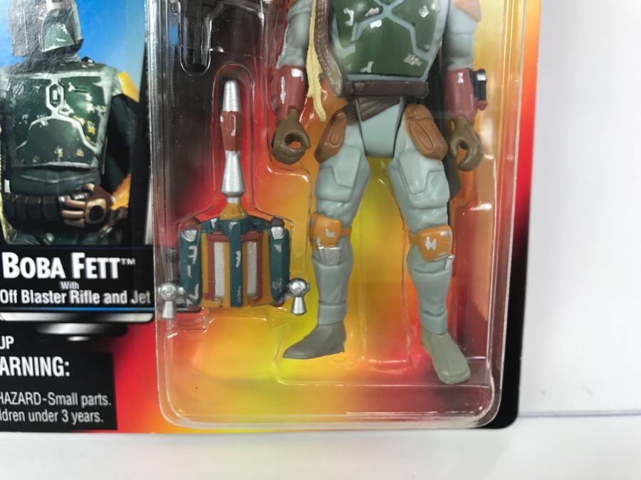 STAR WARS The Power Of The Force Boba Fett With Sawed Off Blaster Rifle And Jet Pack Kenner Tonka Hasbro 1995 69570/69582 New On Card [Photo 6]