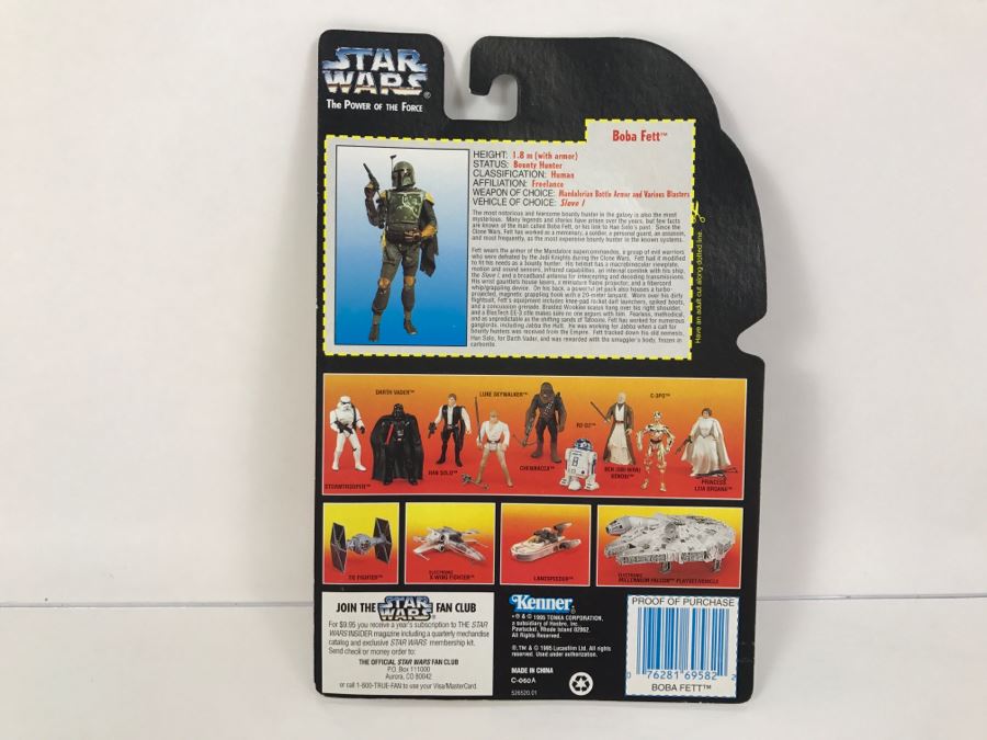 STAR WARS The Power Of The Force Boba Fett With Sawed Off Blaster Rifle ...