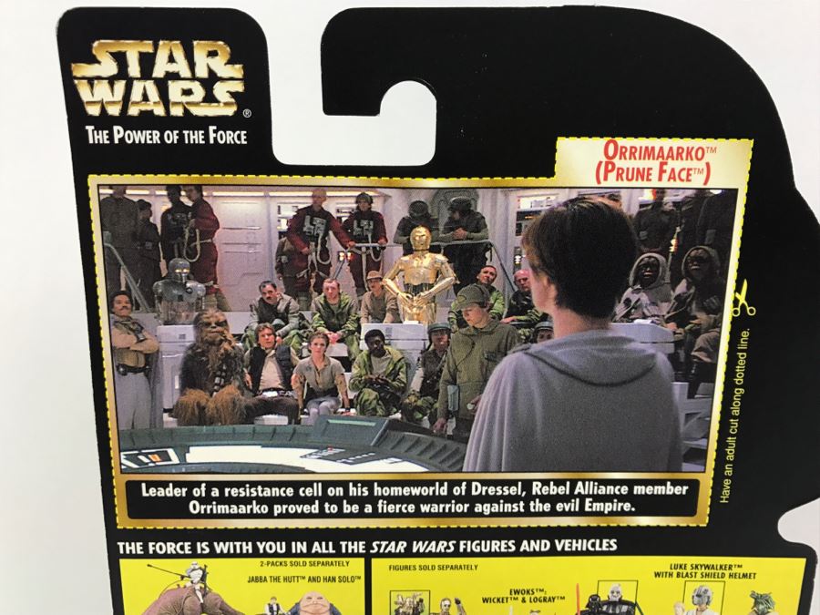 STAR WARS The Power Of The Force Orrimaarko Prune Face With Blaster Rifle Freeze Frame Action Slide Collection 1 Kenner Hasbro 1998 69570/69858 New On Card [Photo 10]
