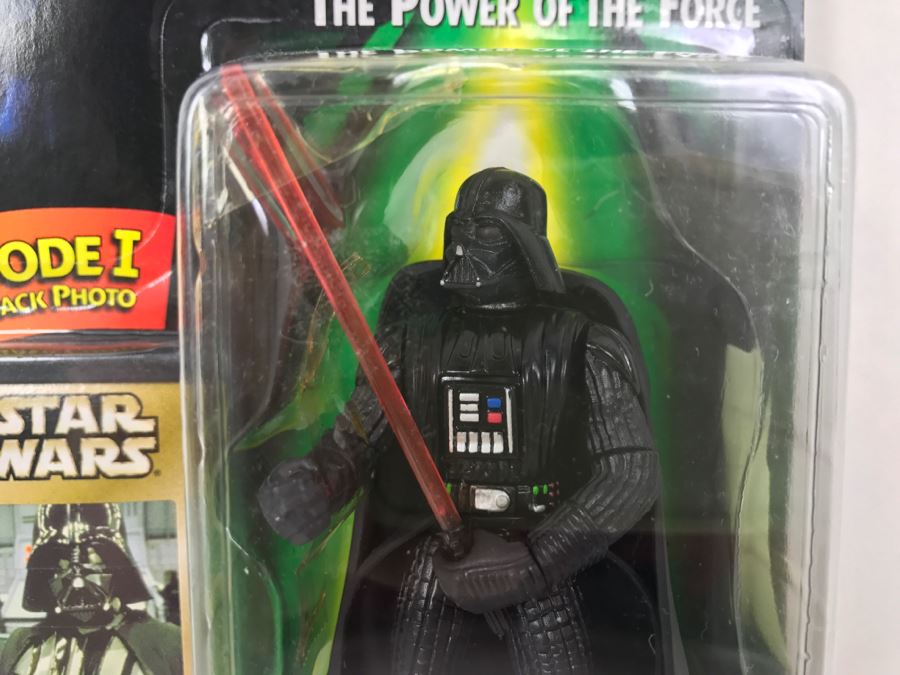 STAR WARS The Power Of The Force Darth Vader With Light Saber Episode 1 FlashBack Photo Kenner Hasbro 1998 69680/84046 New On Card [Photo 5]