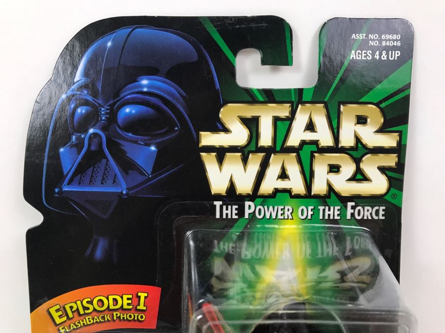 STAR WARS The Power Of The Force Darth Vader With Light Saber Episode 1 FlashBack Photo Kenner Hasbro 1998 69680/84046 New On Card [Photo 2]
