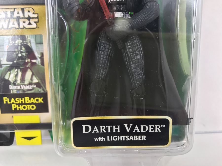 STAR WARS The Power Of The Force Darth Vader With Light Saber Episode 1 FlashBack Photo Kenner Hasbro 1998 69680/84046 New On Card [Photo 6]