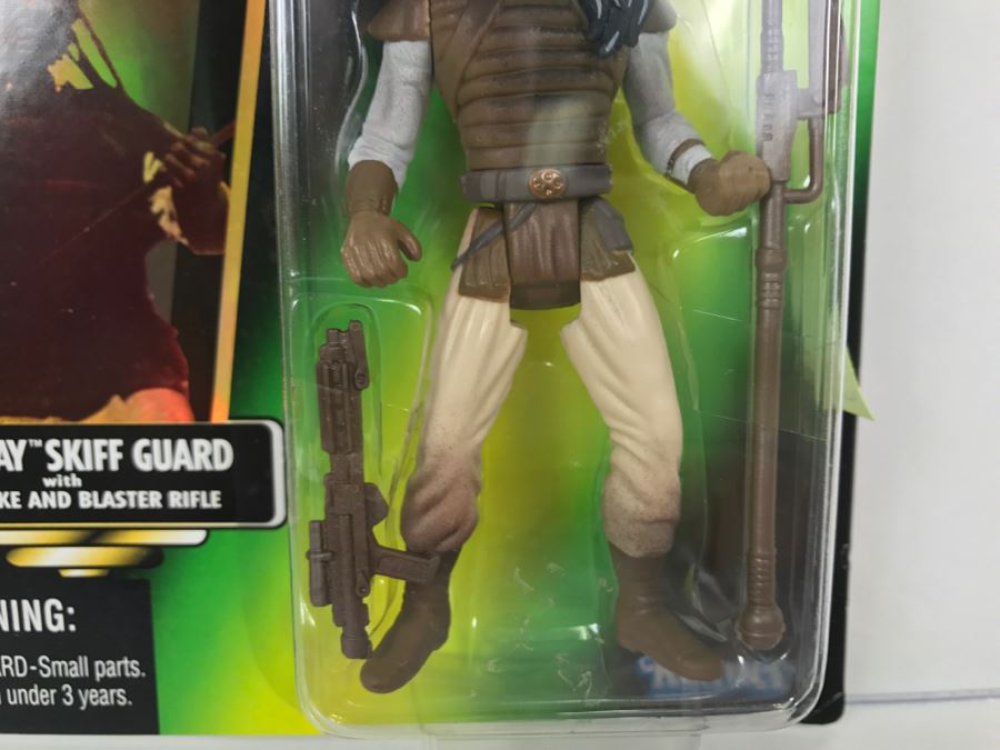 STAR WARS The Power Of The Force Weequay Skiff Guard With Force Pike And Blaster Rifle Collection 2 Kenner Hasbro 1996 69605/69707 New On Card [Photo 6]