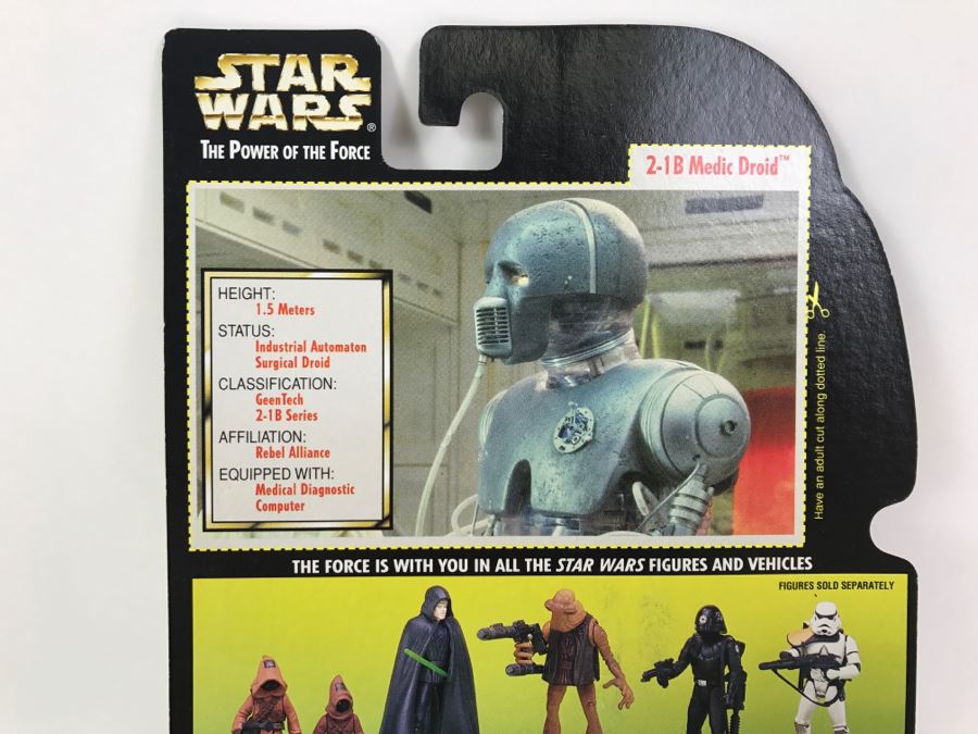 STAR WARS The Power Of The Force 2-1B Medic Droid With Medical Diagnostic Computer Collection 2 Kenner Hasbro 1996 69605/69618 New On Card [Photo 9]