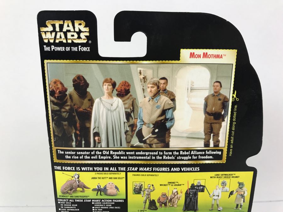STAR WARS The Power Of The Force Mon Mothma With Baton Freeze Frame Action Slide Collection 1 Kenner Hasbro 1998 69570/69859 New On Card [Photo 10]