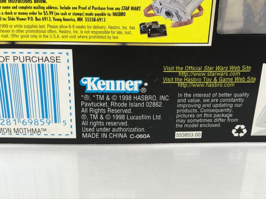 STAR WARS The Power Of The Force Mon Mothma With Baton Freeze Frame Action Slide Collection 1 Kenner Hasbro 1998 69570/69859 New On Card [Photo 12]