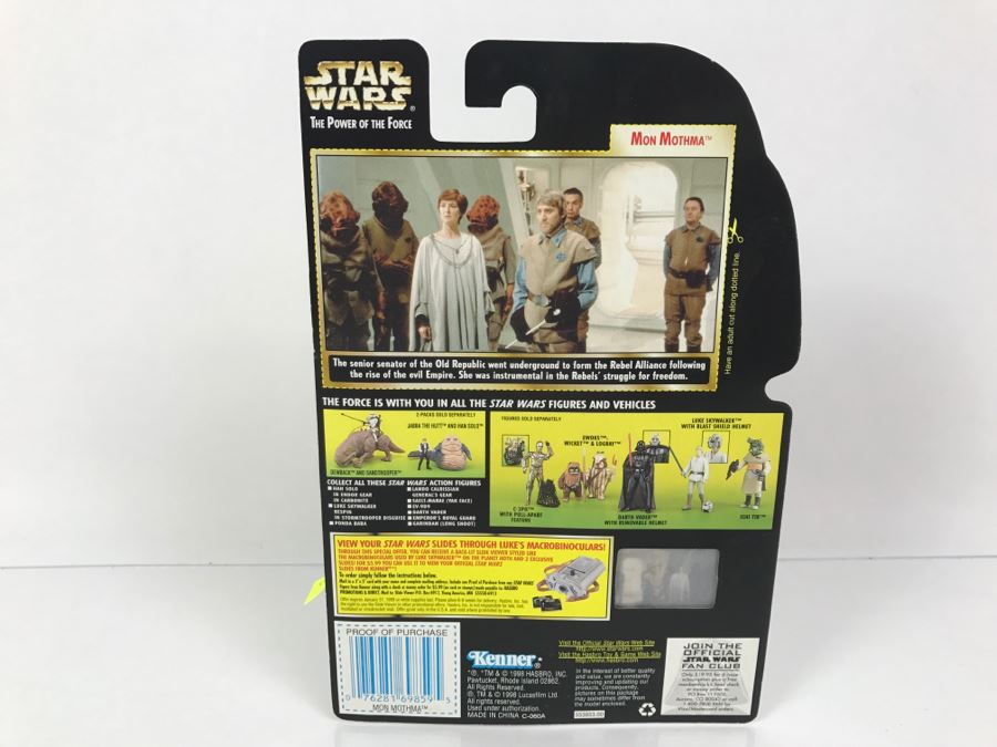 STAR WARS The Power Of The Force Mon Mothma With Baton Freeze Frame Action Slide Collection 1 Kenner Hasbro 1998 69570/69859 New On Card [Photo 9]