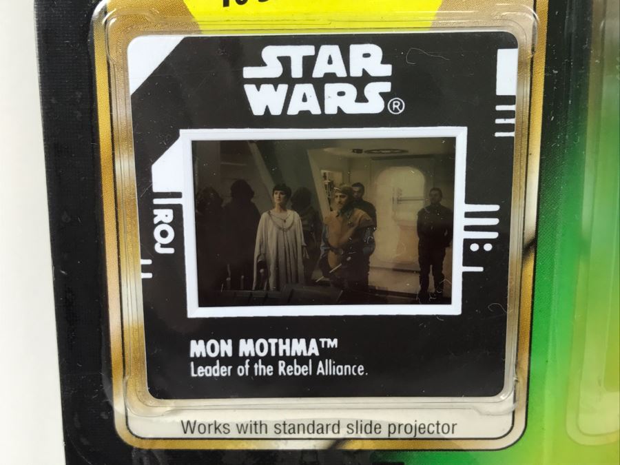 STAR WARS The Power Of The Force Mon Mothma With Baton Freeze Frame Action Slide Collection 1 Kenner Hasbro 1998 69570/69859 New On Card [Photo 7]