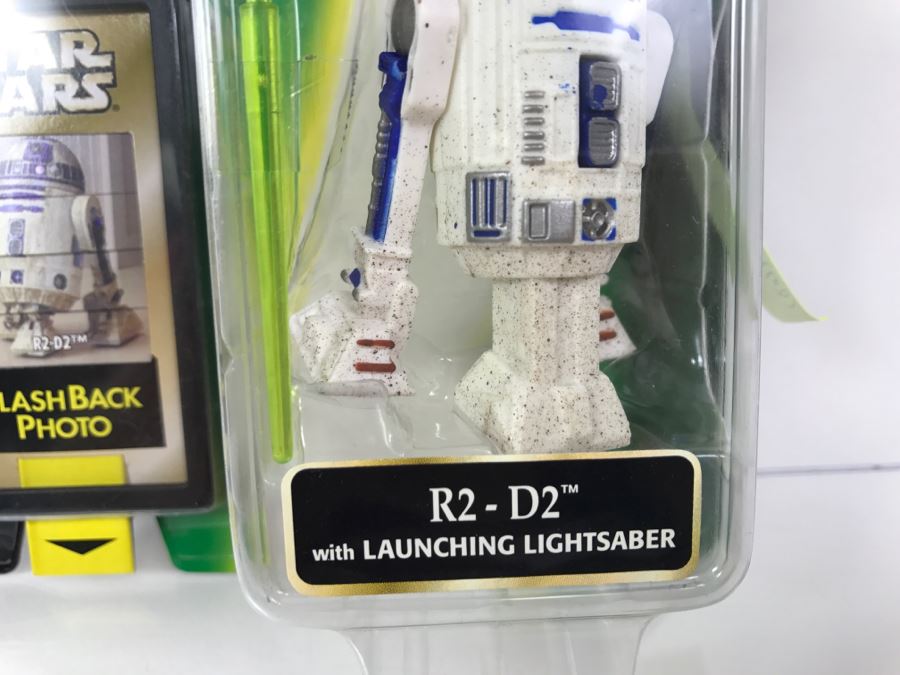 STAR WARS The Power Of The Force R2-D2 With Launching Lightsaber Episode 1 FlashBack Photo Kenner Hasbro 1998 69680/84043 New On Card [Photo 6]