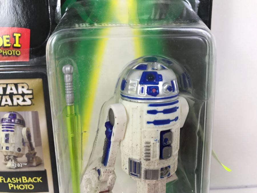 STAR WARS The Power Of The Force R2-D2 With Launching Lightsaber Episode 1 FlashBack Photo Kenner Hasbro 1998 69680/84043 New On Card [Photo 5]