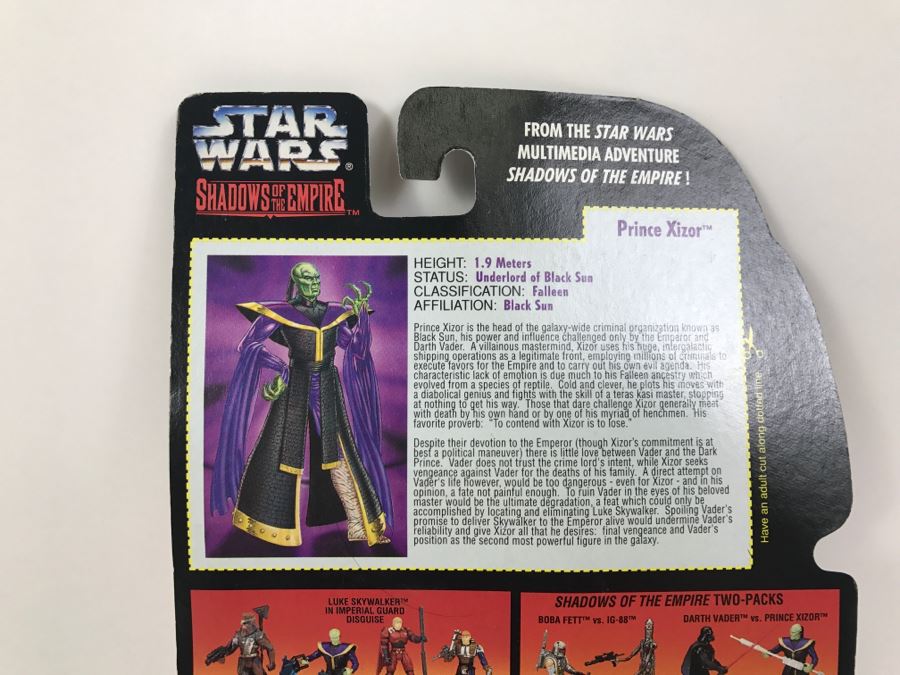 STAR WARS Shadows Of The Empire Prince Vizor With Energy Blade Shields Kenner Hasbro 1996 69605/69594 New On Card [Photo 9]