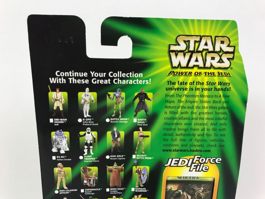 STAR WARS The Power Of The Jedi Sebulba Boonta Eve Challenge Jedi Force File Collection 2 Hasbro 2000 84455 New On Card [Photo 10]