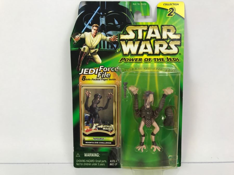 STAR WARS The Power Of The Jedi Sebulba Boonta Eve Challenge Jedi Force File Collection 2 Hasbro 2000 84455 New On Card [Photo 1]