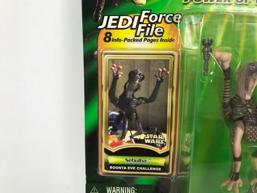 STAR WARS The Power Of The Jedi Sebulba Boonta Eve Challenge Jedi Force File Collection 2 Hasbro 2000 84455 New On Card [Photo 7]